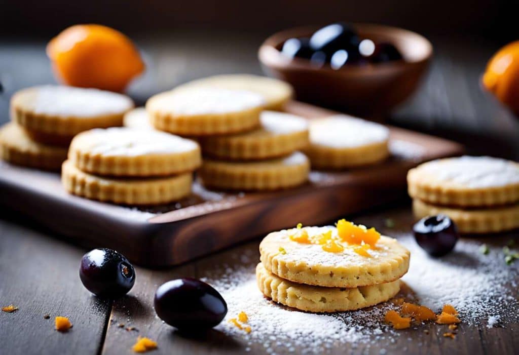 Sablés aux olives noires et zeste d'orange : mariage audacieux en biscuit sucré