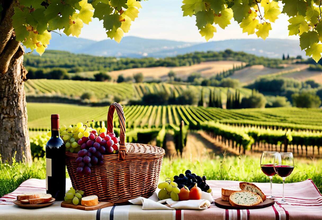 Pique-nique vigneron : combiner gastronomie et vin en plein cœur de la Provence